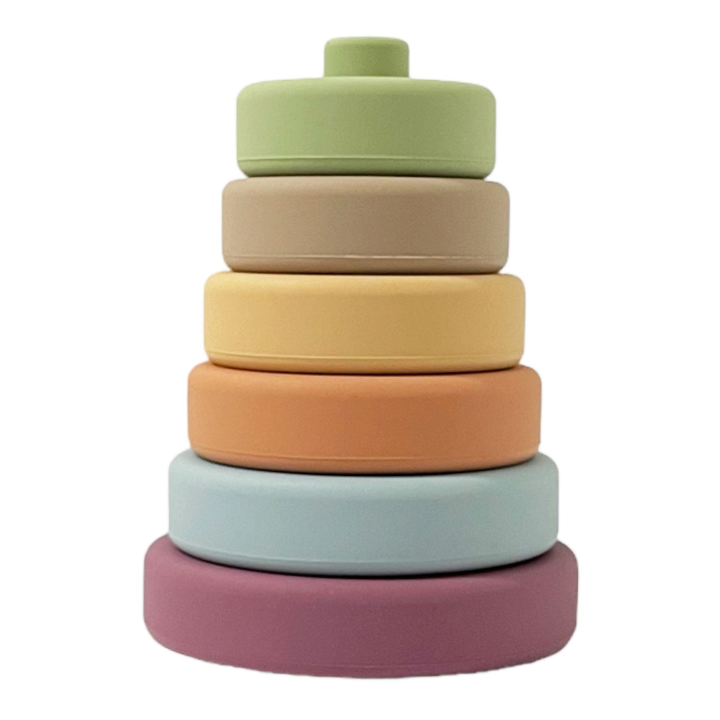 Pyramide avec anneaux à empiler en silicone Elyah (Turquoise)