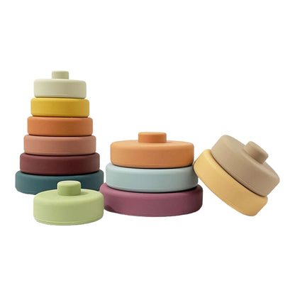 pyramides avec anneaux a empiler en silicone