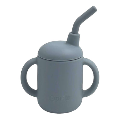 tasse en silicone bleu